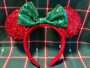 미니풍 스팽글 머리띠 크리스마스