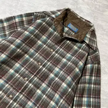 배색 발군 70s usa제 PENDLETON 체크 울 셔츠