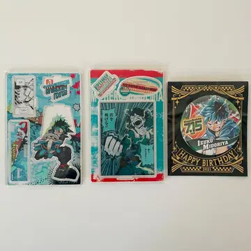 히로아카 미도리야 이즈쿠 벌스데이 아크릴 스탠드 & 캔뱃지