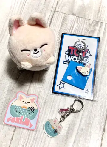 straykidsb 폭시니 백참 씰 키링 4개