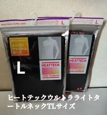 HEATTECH 울트라 라이트 터틀넥 L 사이즈 블랙