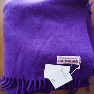 노리즈 택 포함 GIBIWEAR 캐시미어 울 머플러 보라색