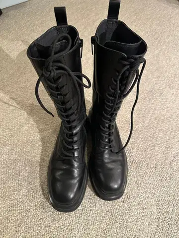 STACCATO 클레이저 부츠 24.5cm 블랙 레이스업 부츠