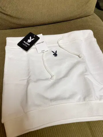 PLAYBOY LAGUAGEM 로고 자수 베어탑 화이트