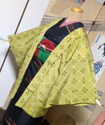 순수 실크 긴 겉옷