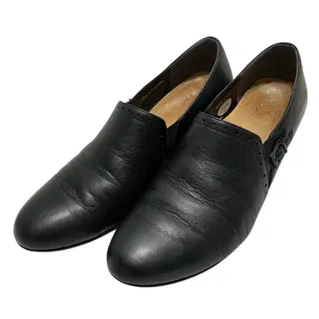 [ 새상품급 ] 잉그 (23.5) 펌프스 청키힐 아몬드 토 천연 가죽