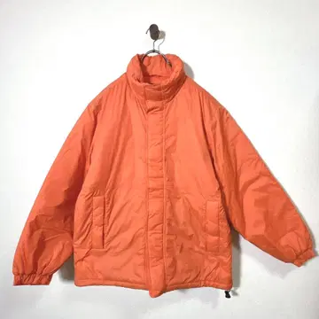 올드 유니클로 남성용 패딩 자켓 오렌지 컬러 L 사이즈