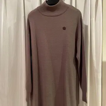 MARY QUANT 롱 니트 원피스 라이트 브라운 M size