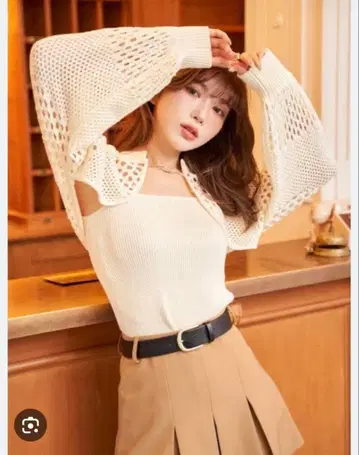 Darich 니트 볼레로 앙상블