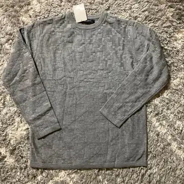 nano 그레이 텍스처 스웨터 새상품