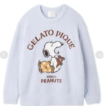 PEANUTS 오리지널 아트 자카드 풀오버 젤라피케 스누피