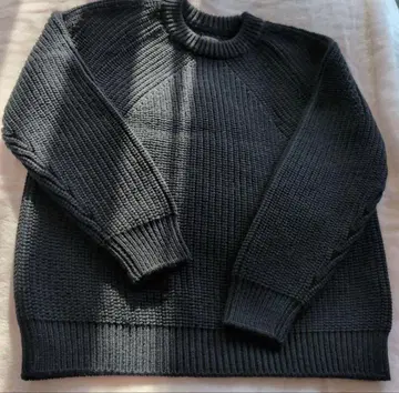 BATONER 니트 스웨터 긴팔 블랙