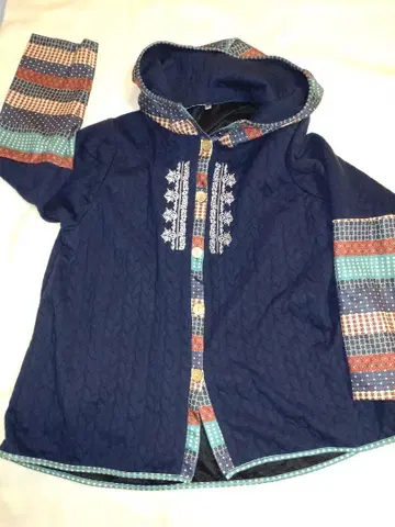 네이비 후드 부착 후드티 2XL