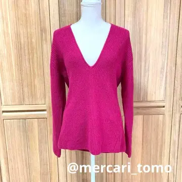 [ 새상품 ] PLST 프레셔스 울 딥 V넥 스웨터 M