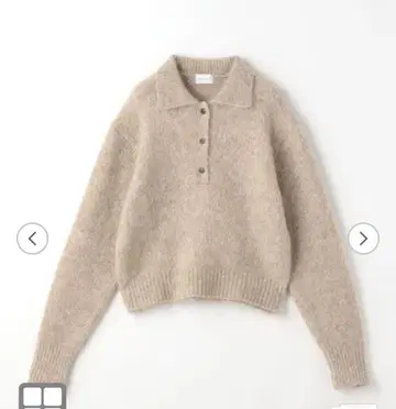 알파카 믹스 셰기 니트 풀오버