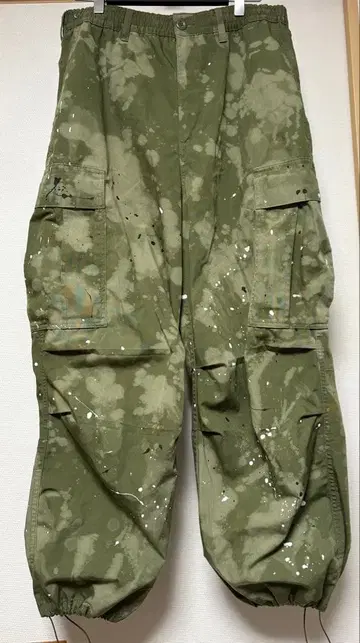 자작 페인트 카고 팬츠