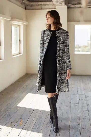 띠어리 럭스 트위드 코트