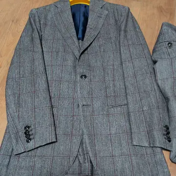 BARBA 체크 무늬 비즈니스 정장 그레이 46