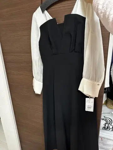 SNIDEL 블랙 화이트 드레스 새상품