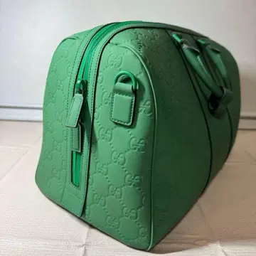 GG 패턴 그린 컬러 보스턴 백