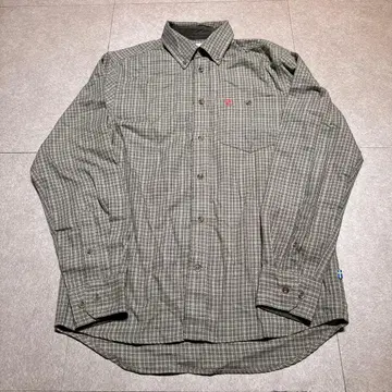 Fjall raven 긴팔 셔츠 체크 카키 브라운 M