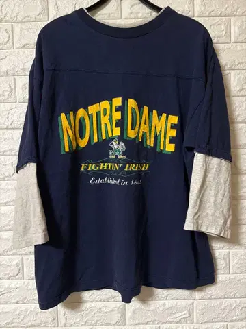 [ USA XL ] NOTRE DAME 노트르담대 레이어드 티셔츠
