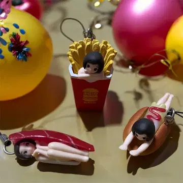 망상 누나의 참치 초밥 감자 핫도그 스트랩 3개 세트