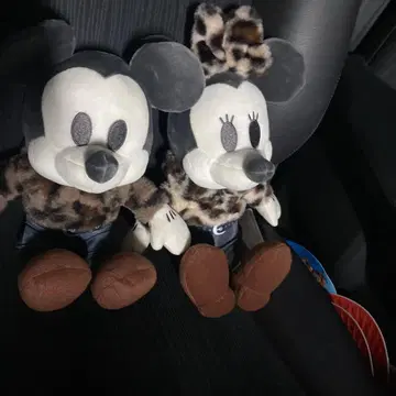 미키마우스 & 미니 마우스 데코콜레 애니멀 레오파드 BIG 봉제 인형