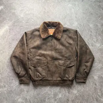 NUSH BURG G1 경량 플라이트 자켓 퍼 가죽 2way