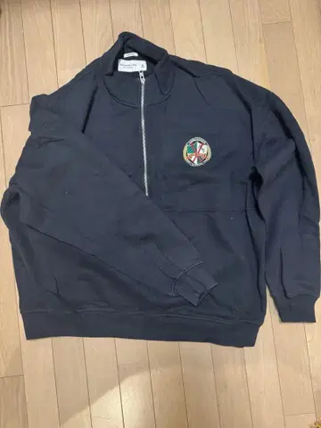 Abercrombie & Fitch XL 블랙 하프 집업