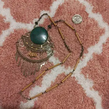 [레어] 페루 민예품 대나무 목걸이 크리소코라