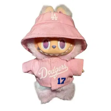 LABUBU 라부부 야구 유니폼 모자 & 유니폼 의류 핑크