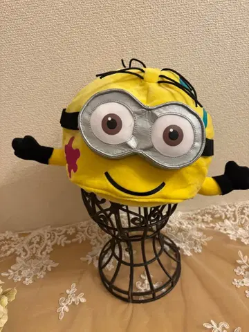 거의 미사용 USJ 미니언 한정판 모델 모자