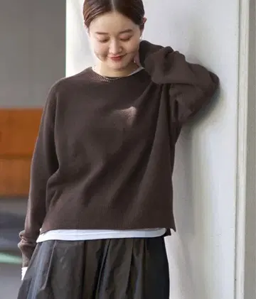 IENA SUPER180 크루넥 풀오버 브라운