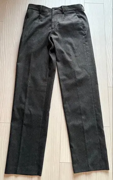 ZARA ORIGINS 한정판 컬렉션 울 혼방 다크 그레이 슬랙스