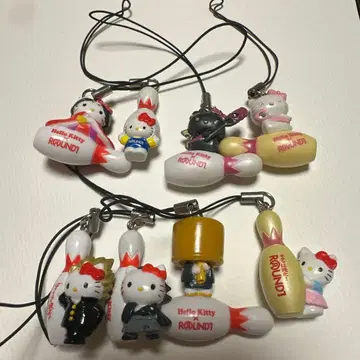레어 ROUND1 헬로키티 콜라보 스트랩 8개 세트