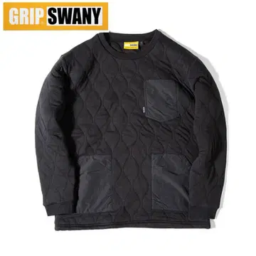 [새상품급] GRIP SWANY 남성용 퀼팅 맨투맨 다크 그레이