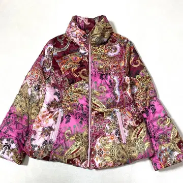 새상품급 SUPER BEAUTY 꽃무늬 페이즐리 무늬 다운 자켓 40