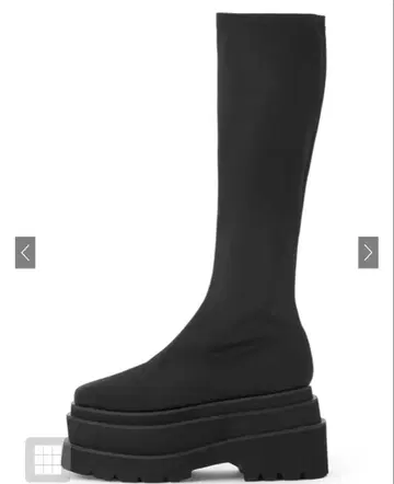 GRL 스트레치 플랫 통굽 롱 부츠 gd1586