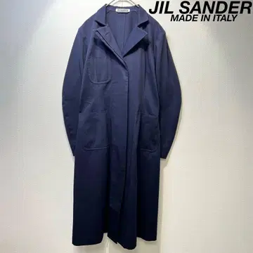 레어 JIL SANDER 고급 레이어드 디자인 롱 체스터 코트