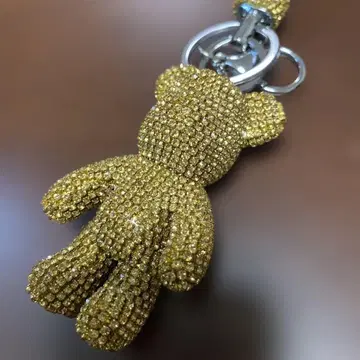 골드 곰 모양 크리스탈 참