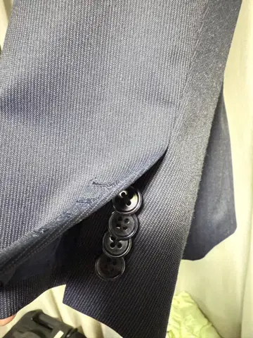 더 수트 컴퍼니 네이비 스트라이프 수트 2팬츠