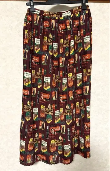 그라니프 graniph 코카콜라 빈티지 플리츠 스커트 레트로