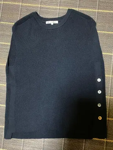 23구 크루넥 니트 베스트 사이드 버튼 풀오버 작은 사이즈 32