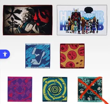 HUNTER x HUNTER 캐릭터 타월 6장 세트