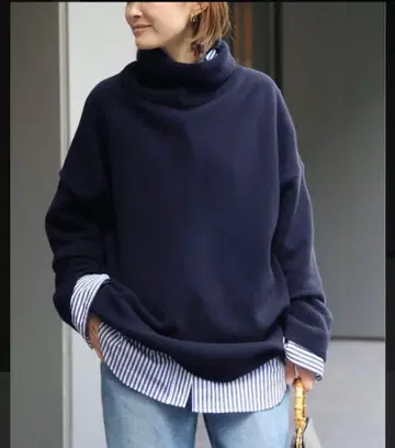 Deuxieme Classe JADE 터틀넥 네이비