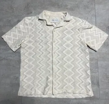 텍스처 크로셰 셔츠