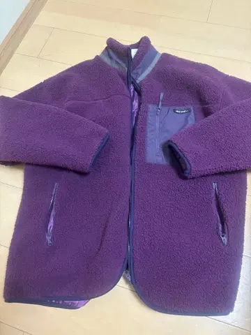 퍼플 플리스 자켓