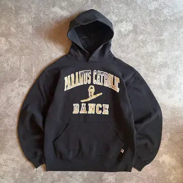 00s 러셀 애슬레틱 후드 맨투맨 블랙 M 발레 칼리지