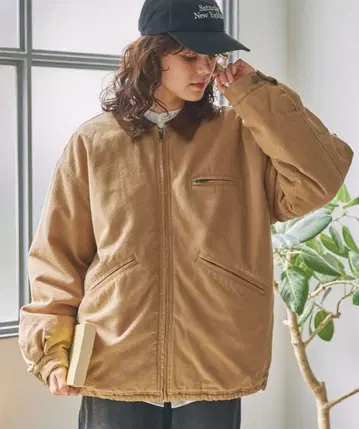 드로스트 빈티지라이크 카라 배색 충전솜 디트로이트 덕 자켓